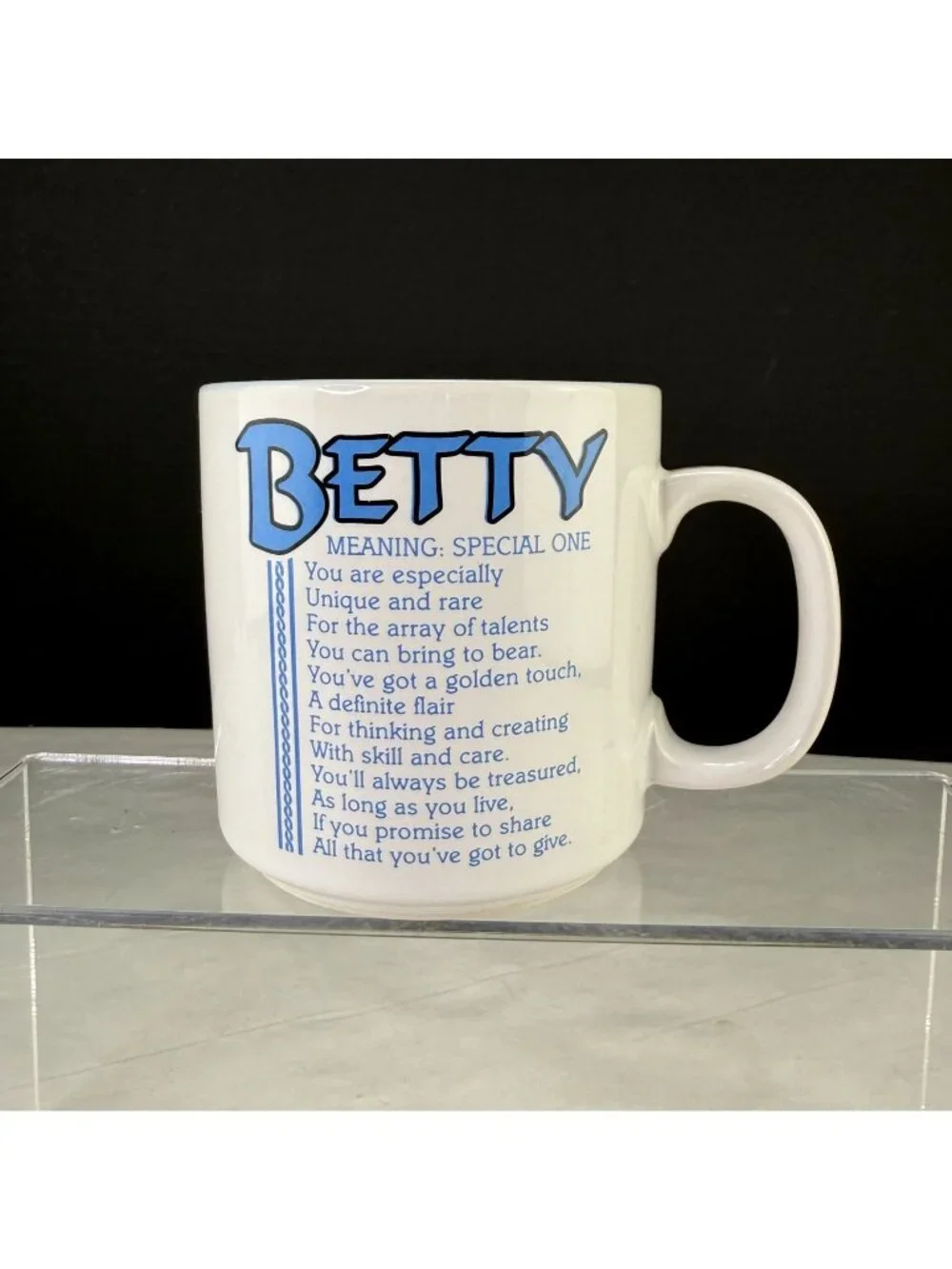 Vintage Papel Poetry Marci G Betty 10 ounce Coffee Cup Mug